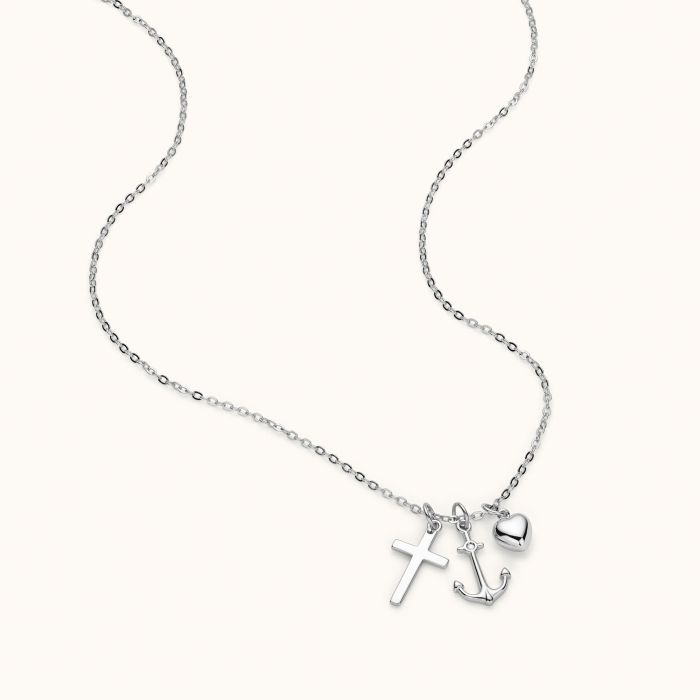 Sterling Silver Faith Hope and Love Necklace