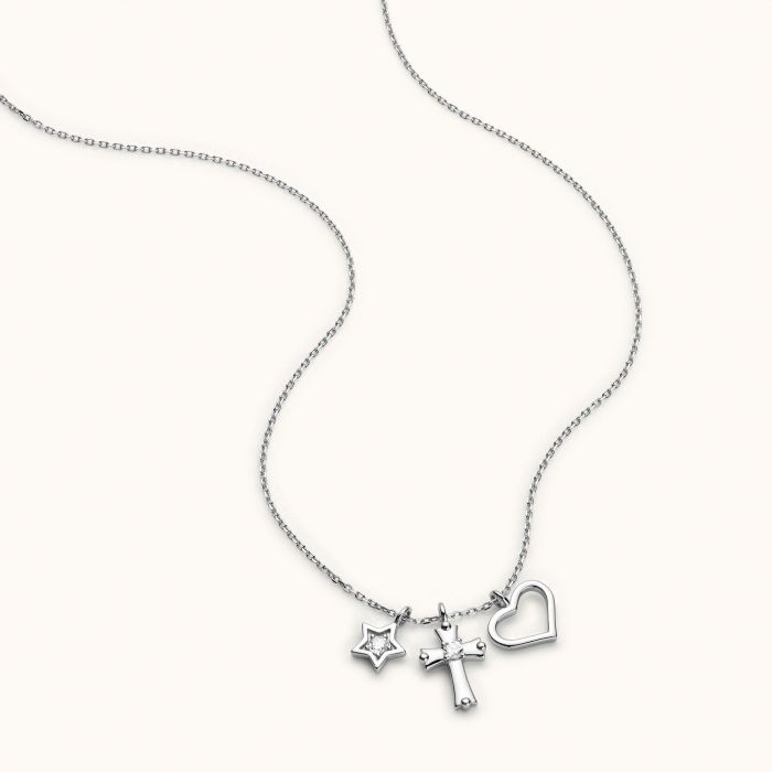 Sterling Silver Cross Charm Necklace