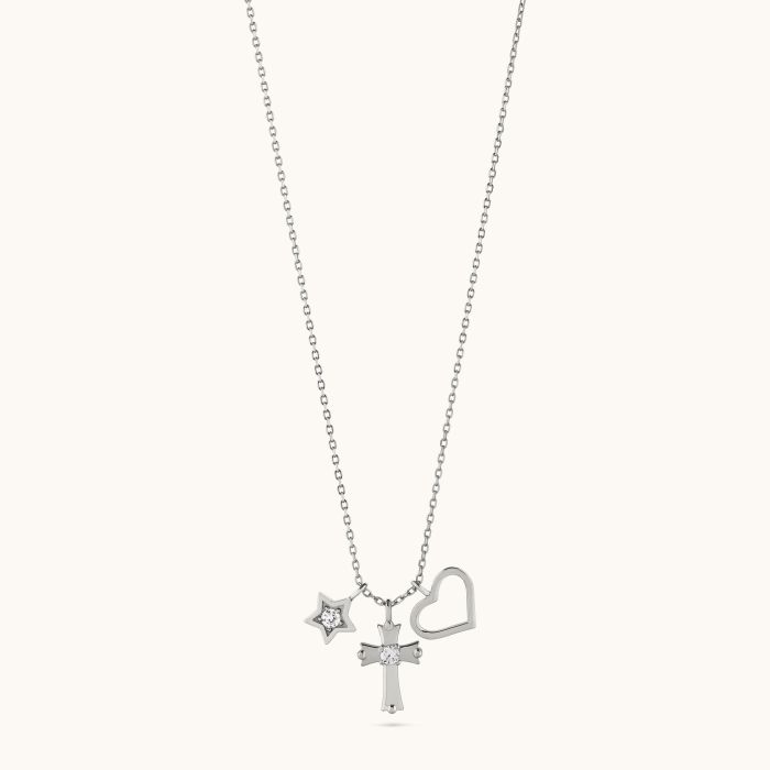 Sterling Silver Cross Charm Necklace