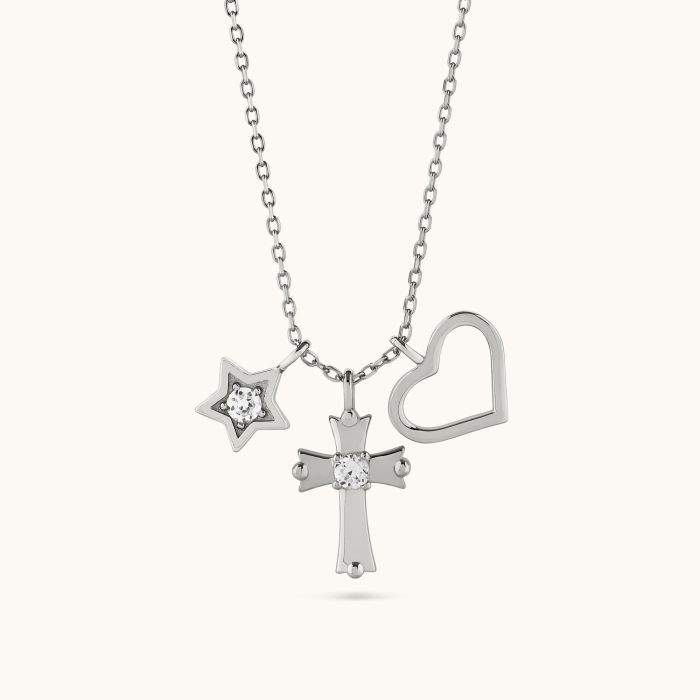 Sterling Silver Cross Charm Necklace