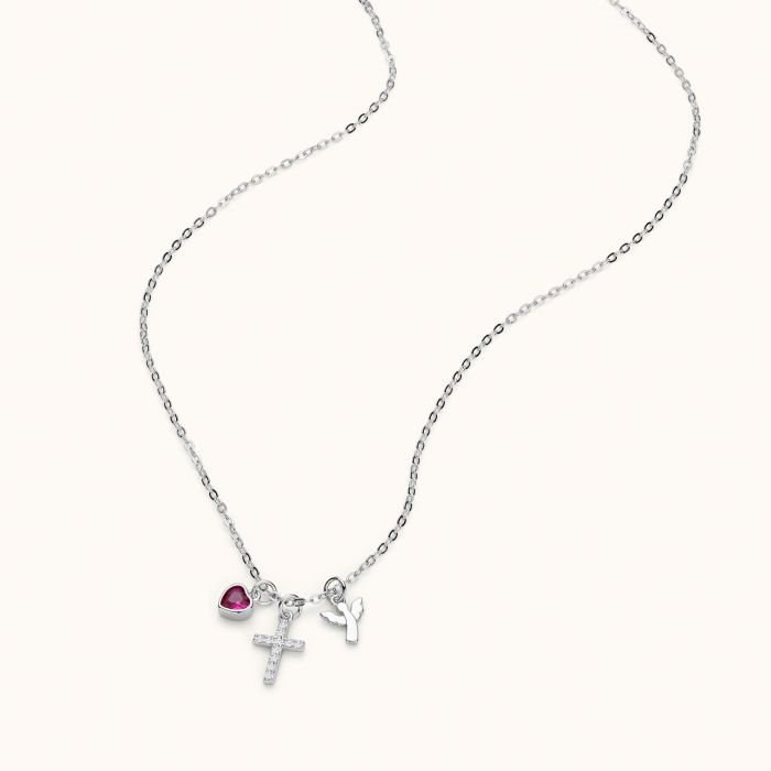 Sterling Silver Cross Charm Necklace