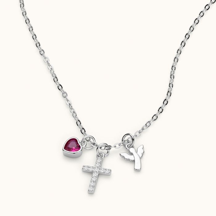 Sterling Silver Cross Charm Necklace