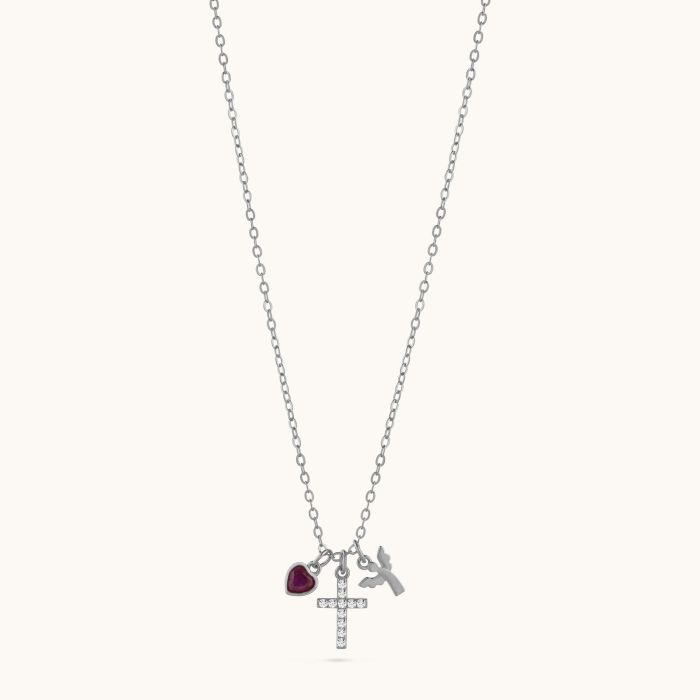 Sterling Silver Cross Charm Necklace