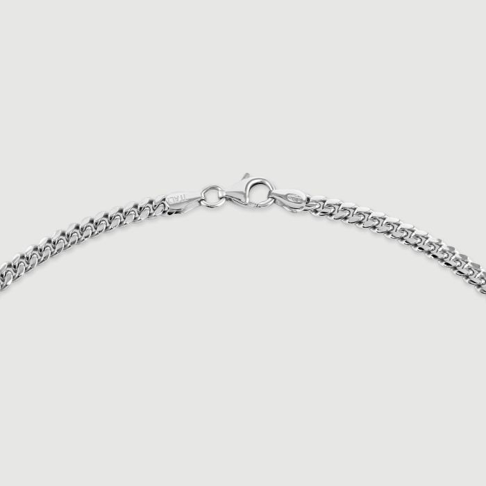 Sterling Silver 4.2mm Diamond Cut Cuban Chain Necklace 