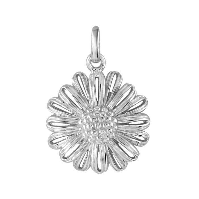 Sterling Silver Daisy April Flower Pendant