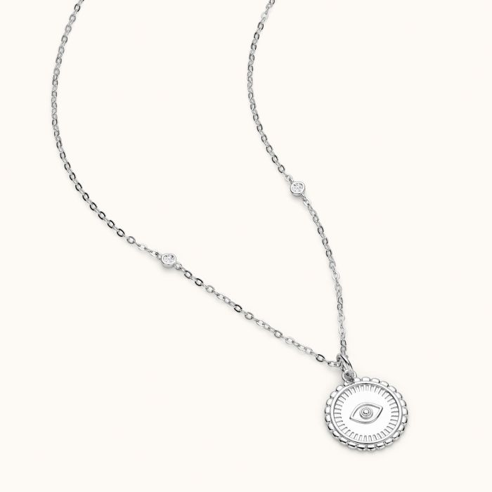 Sterling Silver Evil Eye Amulet Necklace