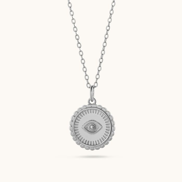 Sterling Silver Evil Eye Amulet Necklace