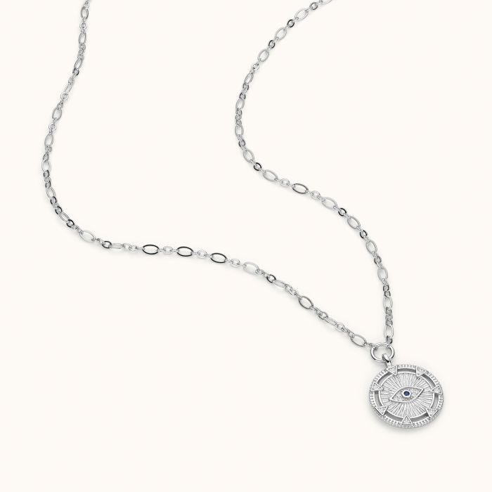 Sterling Silver Evil Eye Amulet Necklace