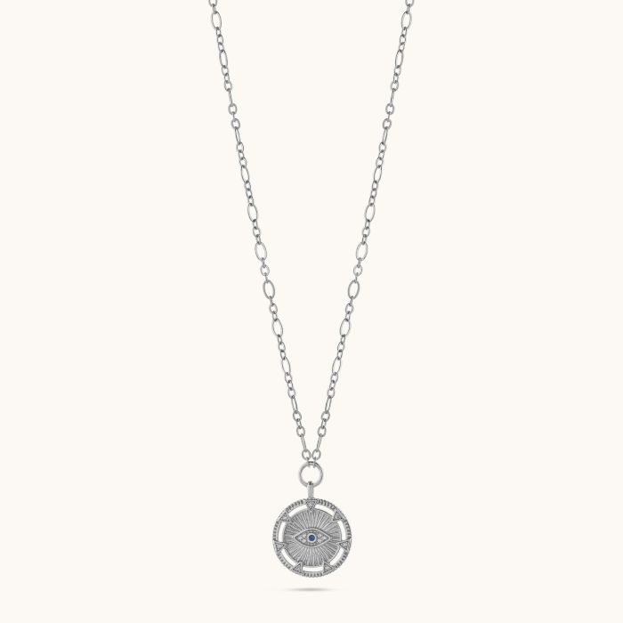 Sterling Silver Evil Eye Amulet Necklace