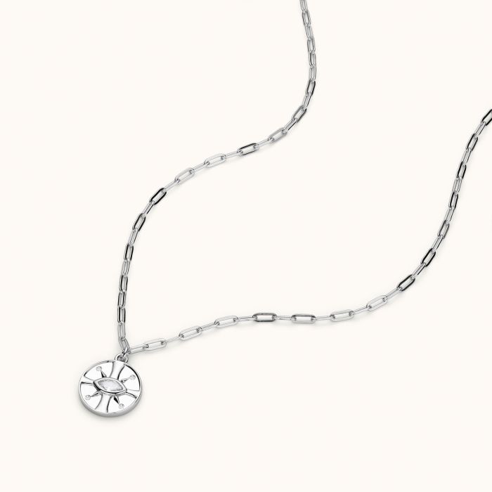 Sterling Silver Evil Eye Amulet Necklace