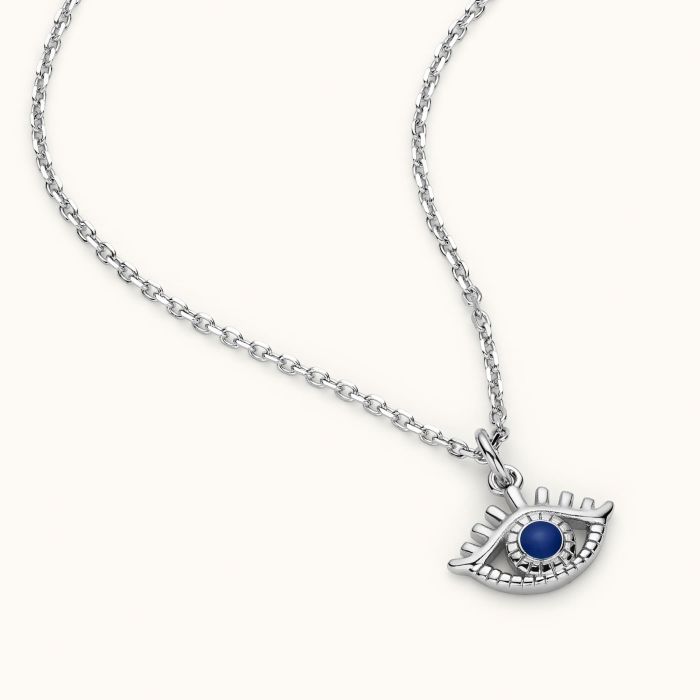 Sterling Silver Evil Eye Amulet Necklace