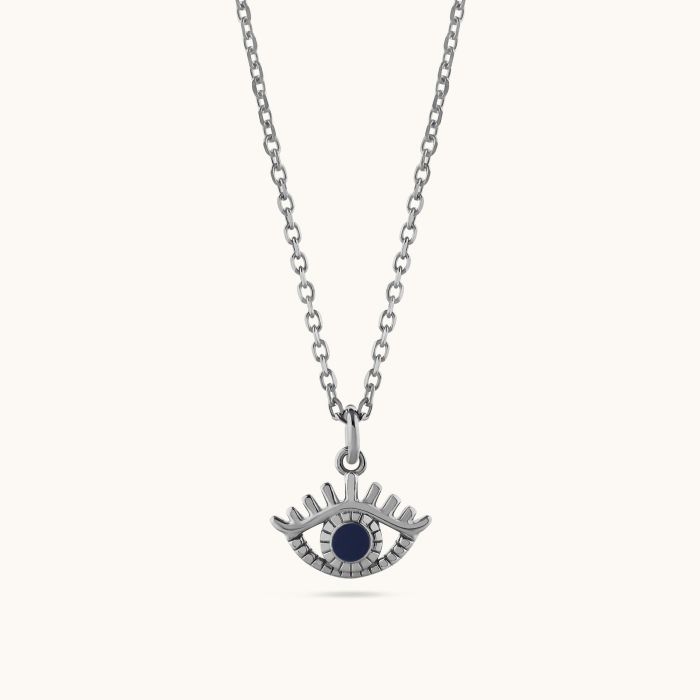 Sterling Silver Evil Eye Amulet Necklace