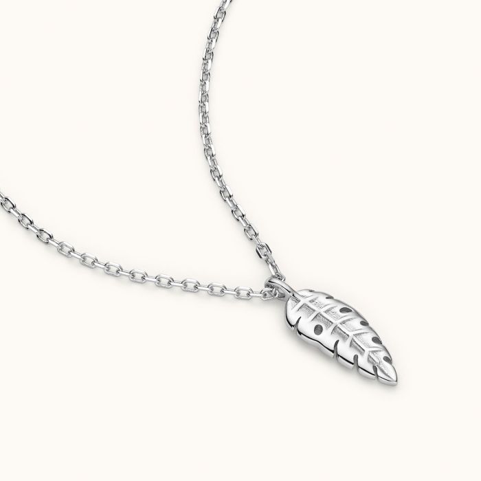 Sterling Silver Lucky Feather Amulet Necklace