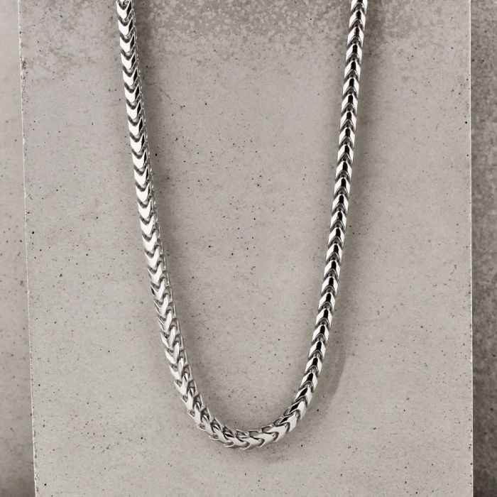 Sterling Silver 3mm Franco Chain Necklace  