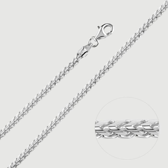 Sterling Silver 2.5mm Franco Chain Necklace 
