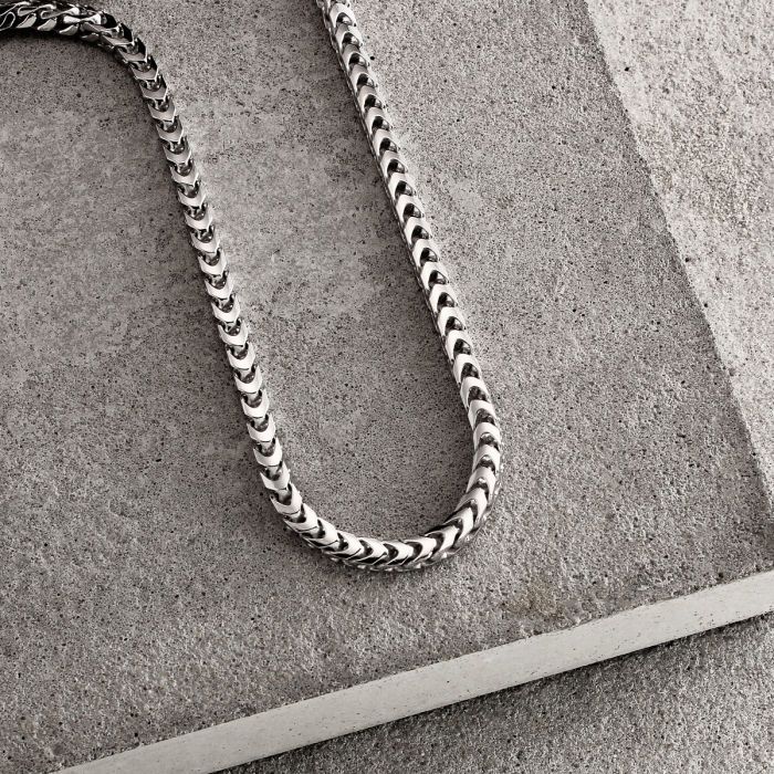 Sterling Silver 4mm Franco Bracelet with Chain 