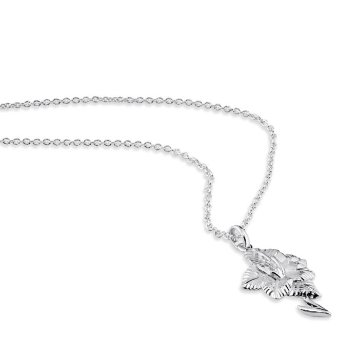 Sterling Silver AUGUST GLADIOLUS Necklace with Cable chain