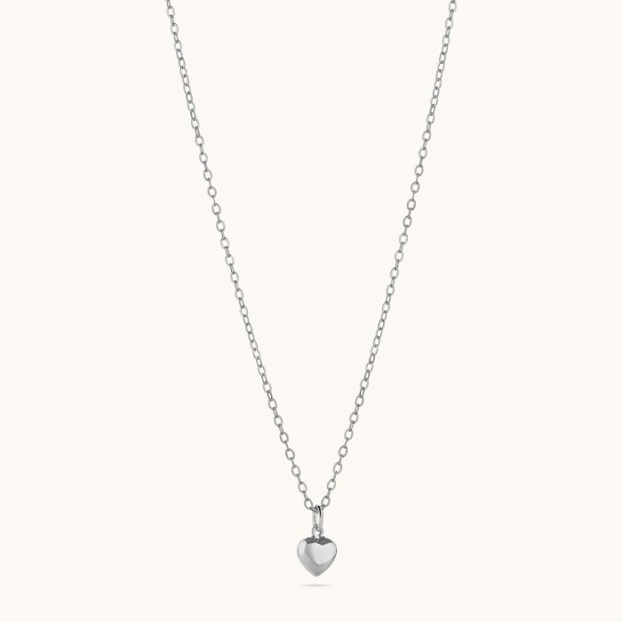 Sterling Silver Cute Mini Heart Necklace