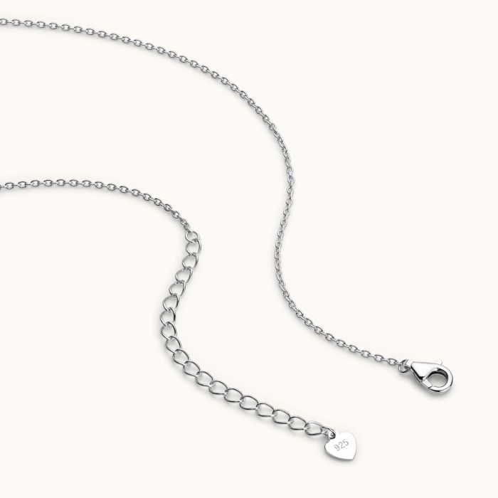 Sterling Silver Entwined Double Heart Necklace