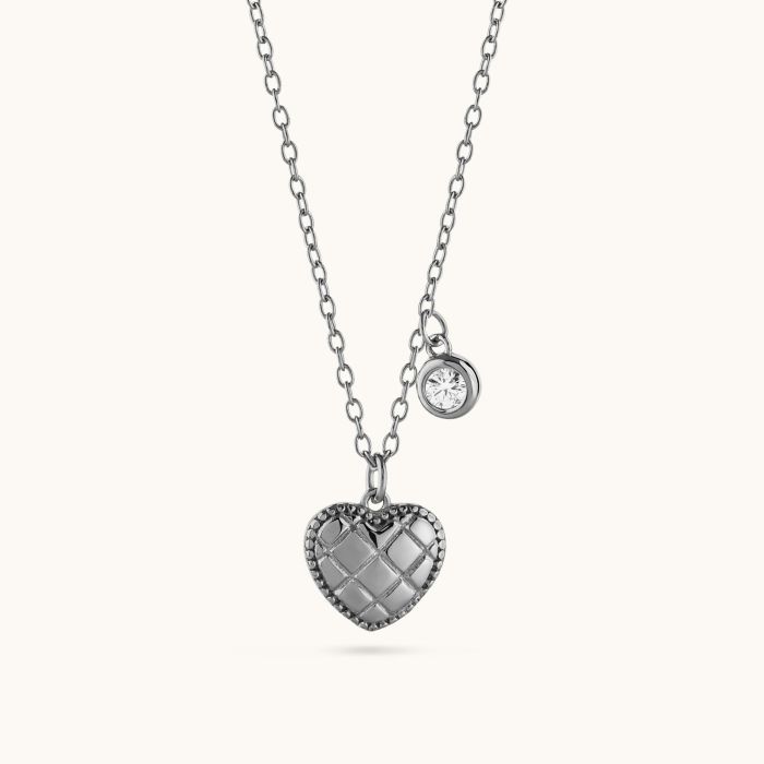 Sterling Silver Heart Charm Necklace