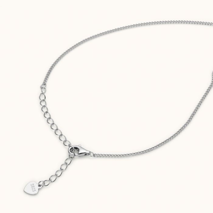 Sterling Silver Floating Heart Necklace