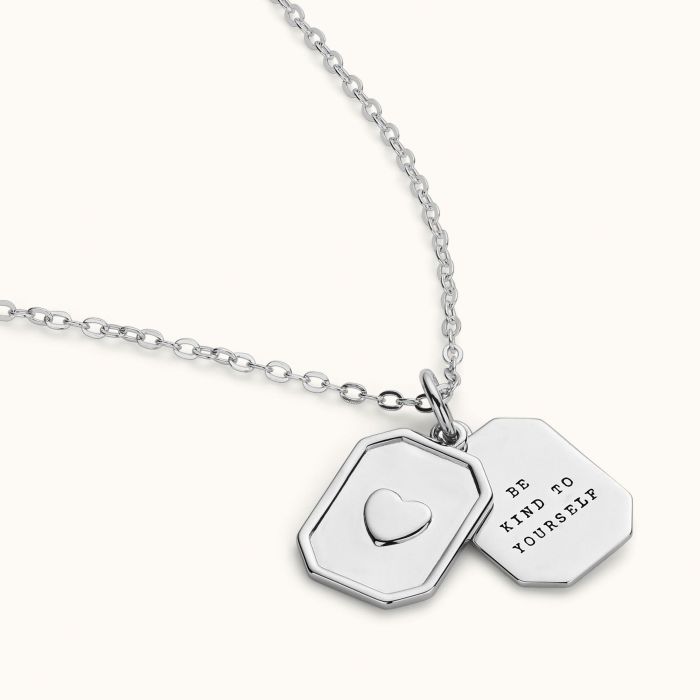 Sterling Silver Heart Tag Necklace