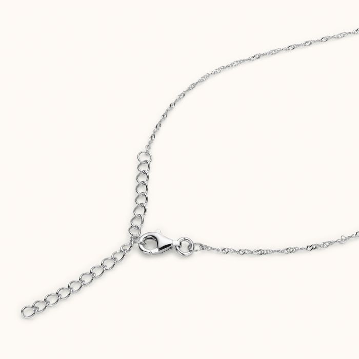 Sterling Silver Floating  Heart Necklace