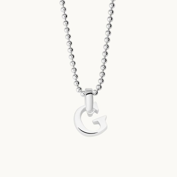 Sterling Silver Letter G Initial Necklace