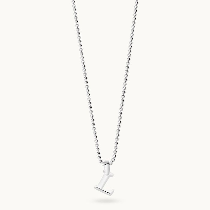 Sterling Silver Letter L Initial Necklace