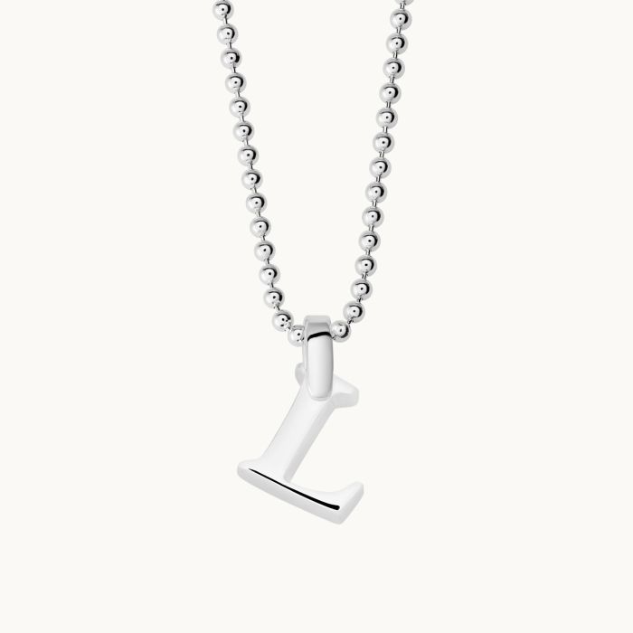 Sterling Silver Letter L Initial Necklace