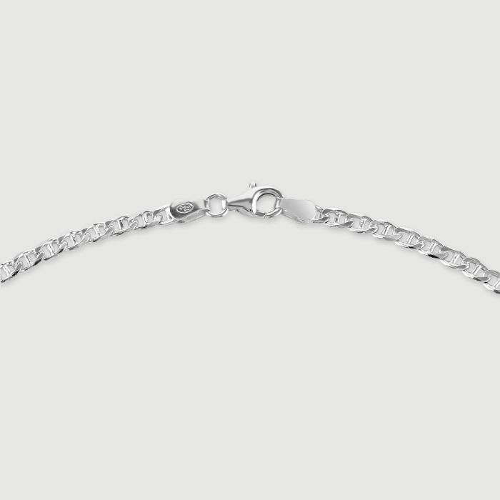 Sterling Silver 3.1mm Diamond Cut Marina Chain Necklace