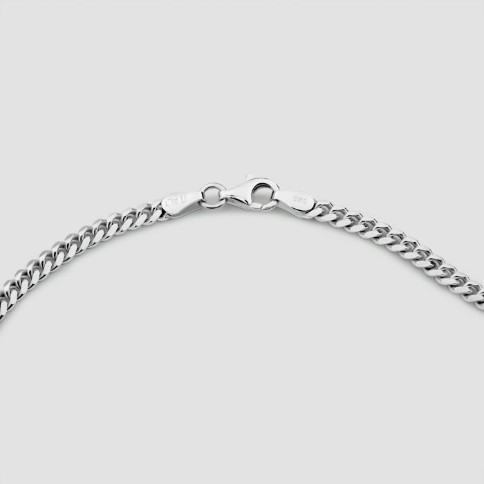 Sterling Silver 3.5mm Diamond Cut Cuban Chain Necklace 
