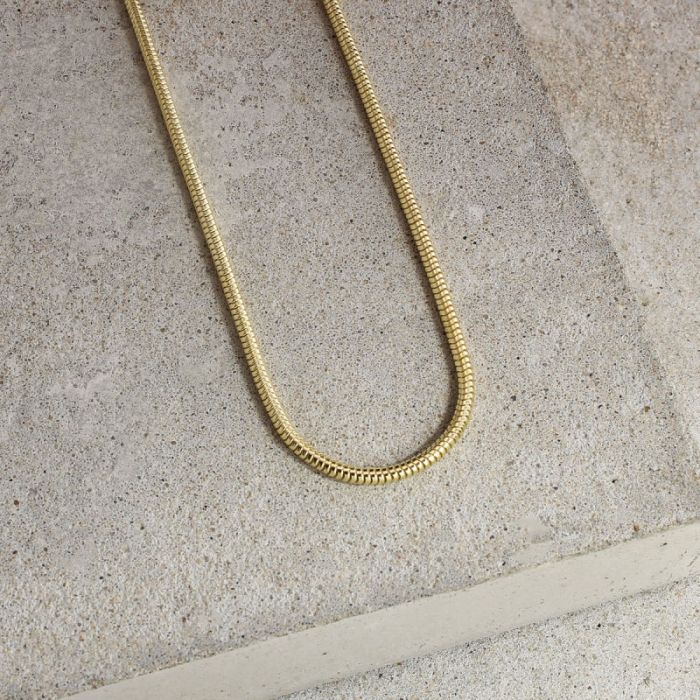  9ct Yellow Gold Plated 1.9mm Snake Chain Necklace