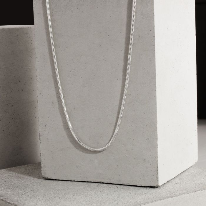 Sterling Silver 1.9mm Snake Link Bracelet with Chain