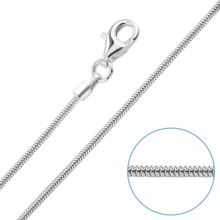 Children's Sterling Silver 1.2mm Real Snake Chain 16