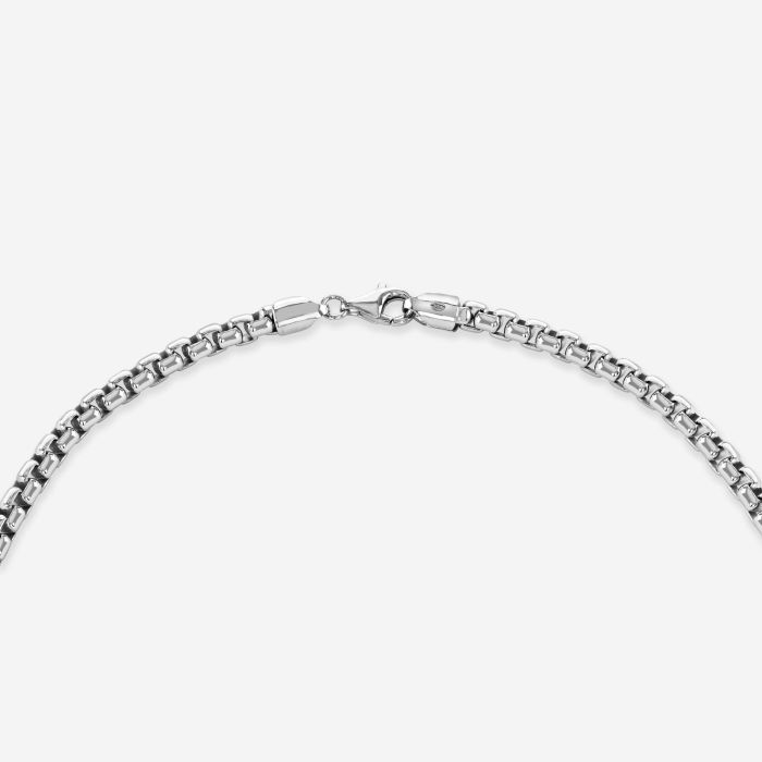 Sterling Silver 5.2mm Rounded Box Chain Necklace Thick