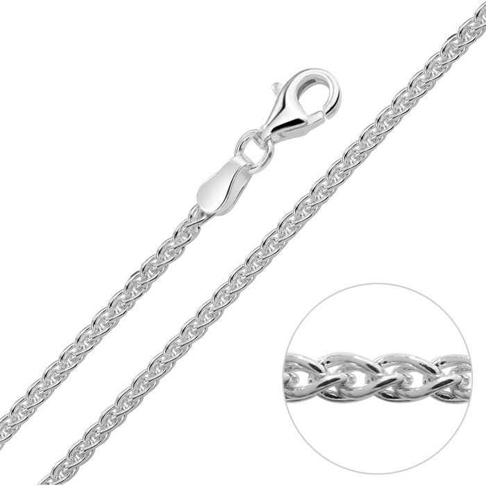 Sterling Silver 1.9mm Spiga Wheat Chain Necklace