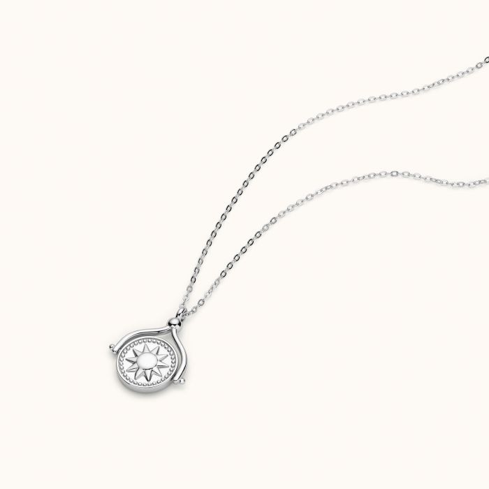 Sterling Silver Spinning Amulet Necklace