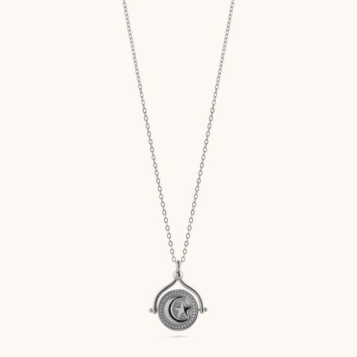 Sterling Silver Spinning Amulet Necklace