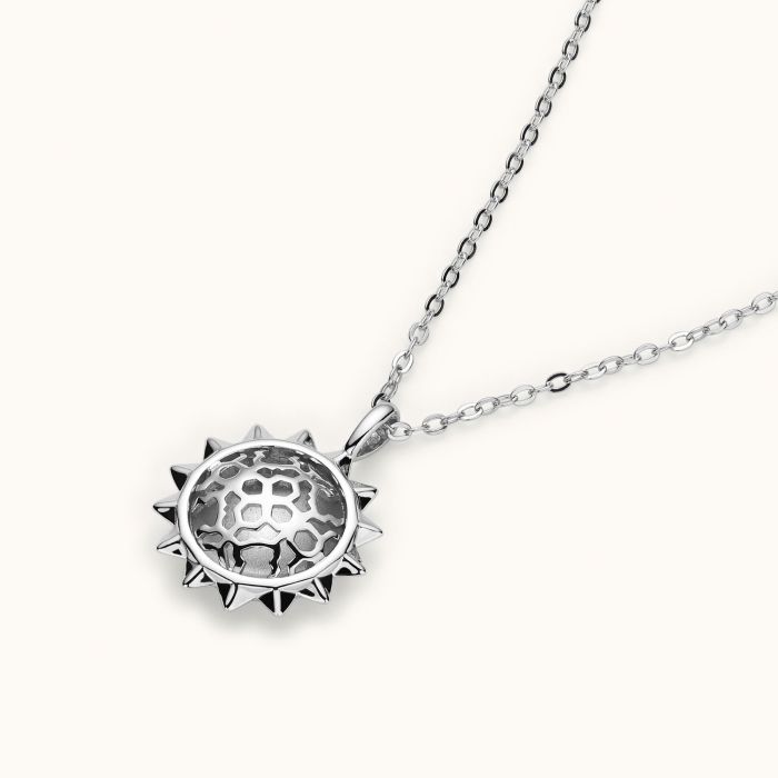 Sterling Silver Amulet Sun Necklace