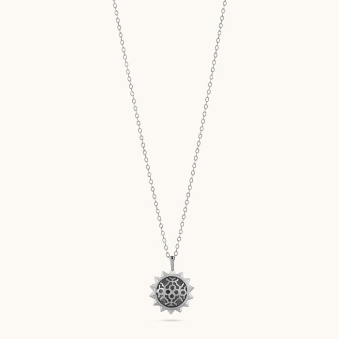 Sterling Silver Amulet Sun Necklace