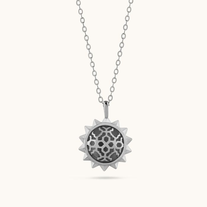 Sterling Silver Amulet Sun Necklace