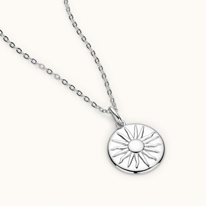 Sterling Silver Amulet Sun Necklace