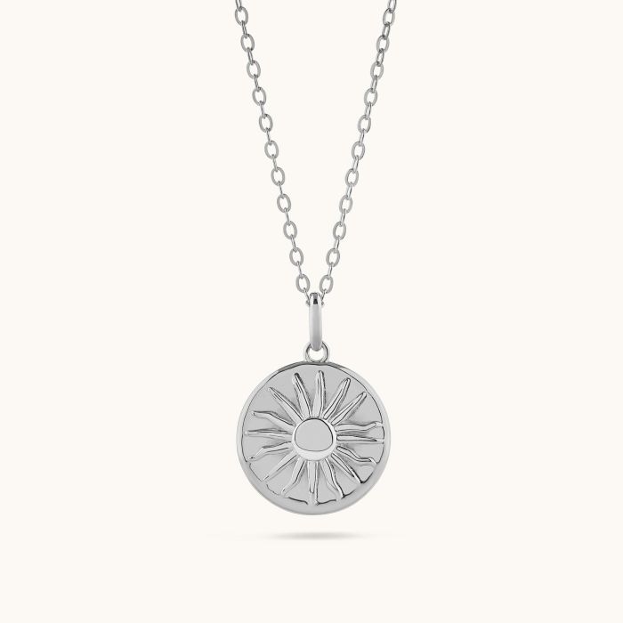 Sterling Silver Amulet Sun Necklace