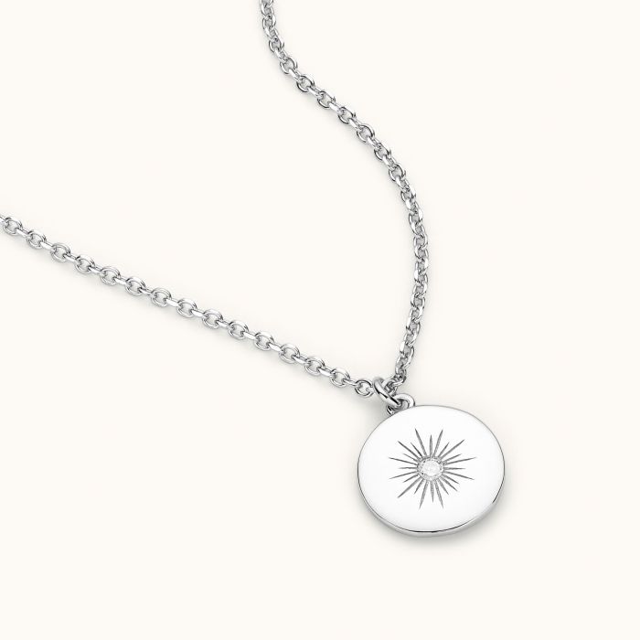 Sterling Silver Amulet Sun Necklace