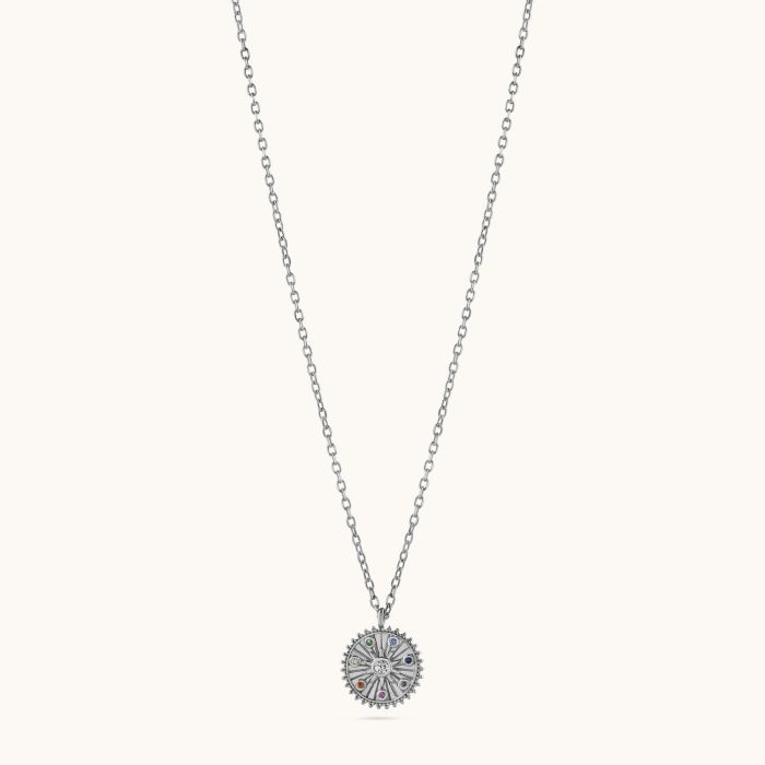 Sterling Silver Amulet Sun Necklace