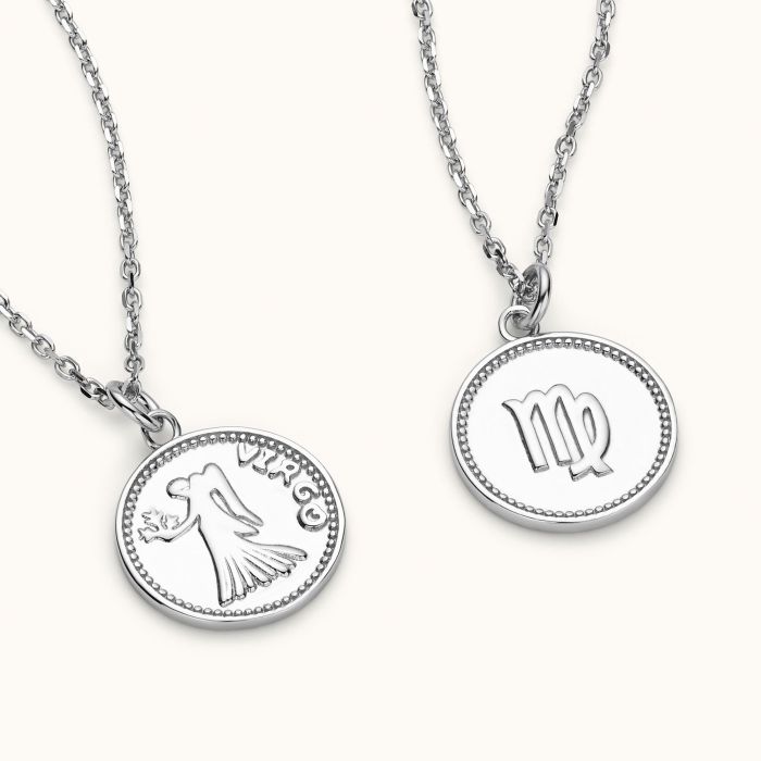 Sterling Silver Virgo Zodiac Necklace