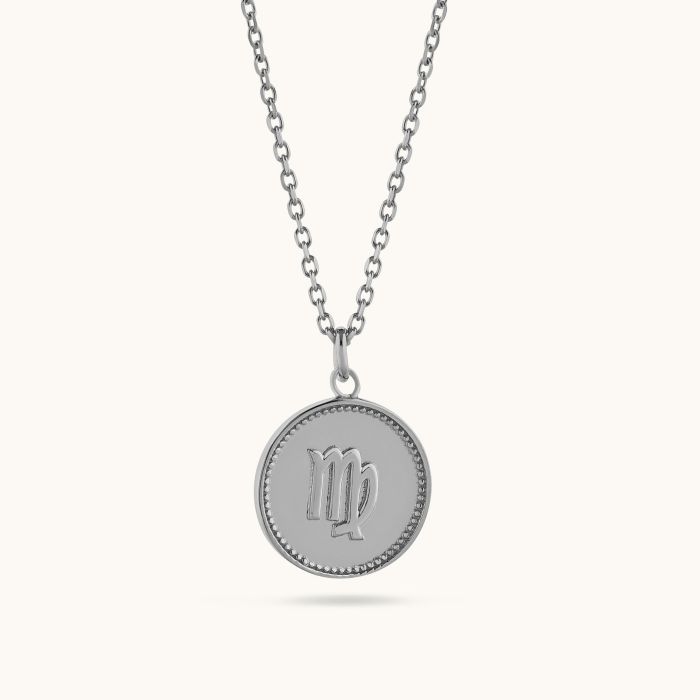 Sterling Silver Virgo Zodiac Necklace