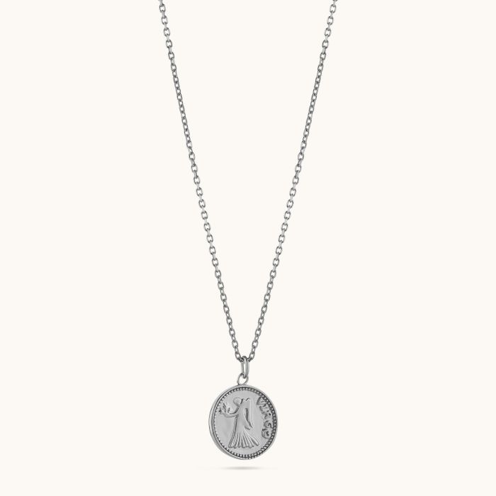 Sterling Silver Virgo Zodiac Necklace