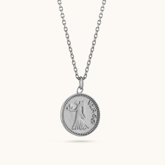 Sterling Silver Virgo Zodiac Necklace